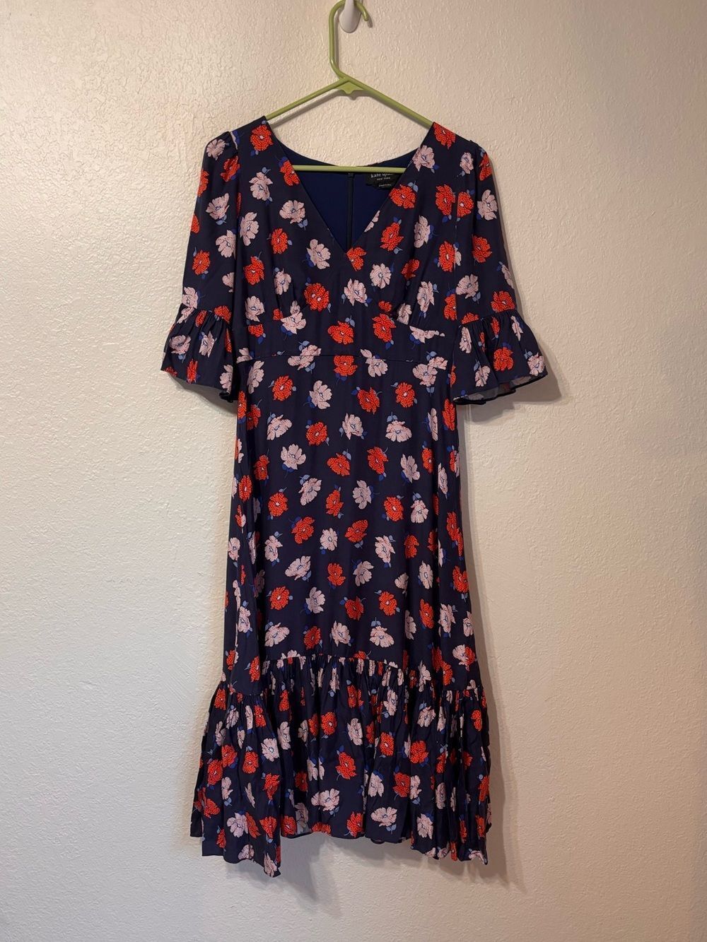 Kate Spade Silk Floral Midi Dress Size 4